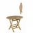 **Table en teck ronde - plateau pliant – rangement et deplacement facile - En promotion jusqu au 30 septembre, remise de 37%