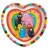 Assiette en coeur Barbapapa