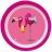 Assiette flamand rose