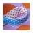Attache sucette pois bleu et orange