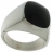 BAGUE CHEVALIERE HOMME ARGENT & NOIR - Masculin par Excellence