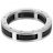 BAGUE HOMME ACIER & CERAMIQUE - Bande Ceramique Noire