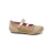 ballerines à scratchs fille beige et imprimé fostine gbb