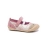 ballerines à scratchs fille rose multicolore et imprimé fostine gbb