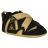 baskets - chaussons cola bébé à scratchs noir jaune le coq sportif