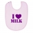 Bavoir bio 'I LOVE MILK'