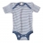 Body coton bio - Rayé bleu marine MC