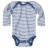 Body coton bio - Rayé bleu marine ML