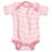 Body coton bio - Rayé rose MC