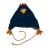 Bonnet bébé coton bio Poule Erna - Bleu
