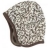 Bonnet réversible bio Rayures/Floral Chocolat