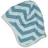 Bonnet réversible bio Rayures/Zigzag Bleu