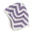 Bonnet réversible bio Rayures/Zigzag Violet