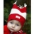 Bonnet Thore Laine - Rouge et ecru