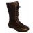 bottes à fermeture fille cuir et nubuck marron doré ciao bimbi
