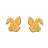 Boucles d'oreille tête lapin plaqué or