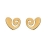 Boucles d'oreille tige forme spirale plaqué or