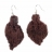 Boucles d'oreilles - Feuille - Marron