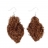 Boucles d'oreilles - Feuille R (recyclé) - Marron