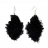 Boucles d'oreilles - Feuille R (recyclé) - Noir