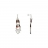 BOUCLES D'OREILLES ARGENT 925 OXYDES ET QUARTZ ROUGE