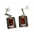 Boucles d'oreilles Argent & Ambre Mila