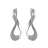 Boucles d'oreilles argent rhodié motif forme 8 fermoir tige