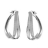 Boucles d'oreilles argent rhodié style créole 2 rubans