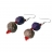 Boucles d'oreilles en papier - Pulp 2 boules