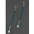 Boucles d'oreilles fil et perle bleues