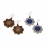 Boucles d'oreilles Flower en papier journal recyclé - 8 perles 1cm