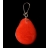 Boucles d'oreilles Pétale de tagua Rouge