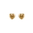 Boucles d'oreilles plaqué or petit coeur fermoir tige