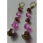 Boucles d'oreilles Swarovski Rouge cinq perles