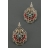 Boucles d'oreilles Tibétain ovale argent