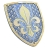 Bouclier Fleur de Lys bleu