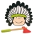 Bouclier indien avec tomahawok