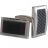 BOUTONS DE MANCHETTE ACIER & CARBONE - Rectagulaire