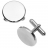 BOUTONS DE MANCHETTES ACIER - Rond Plat