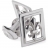 BOUTONS DE MANCHETTES LYS - Fleur Argent