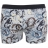 Boxer Arthur bleu à motifs casques d'écoute