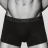 Boxer Emporio Armani Noir en coton stretch ceinture ton sur ton