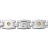 Bracelet acier motif grecque et vis or maille arrondie - 21cm