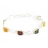 Bracelet Argent & Ambre Amelle multicolore