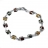 Bracelet Argent & Ambre Rectangle multicolore