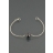 Bracelet chaîne perle grise