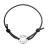 Bracelet cordon coulissant noir maman on t'aime