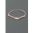 Bracelet Cordon mini biscuit argent, lien rose