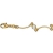 Bracelet fantaisie perles blanches 19cm plaqué or