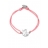 Bracelet mini duck argent lien rose